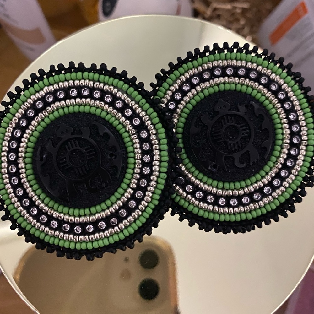 Hand beaded earrings